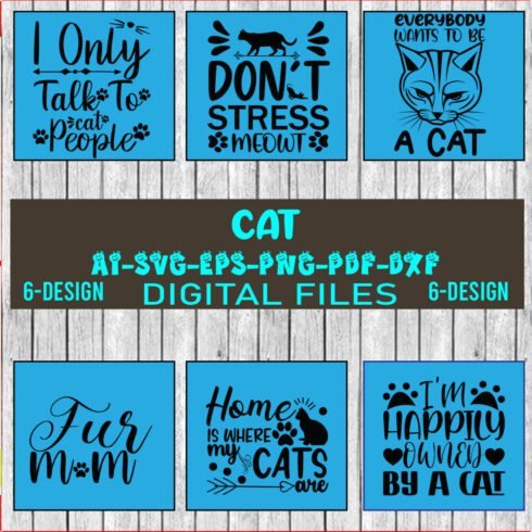 Cat SVG Bundle, Cat Quotes SVG, Mom SVG, Cat Funny Quotes, Mom Life Png, Pet Svg, Cat Lover Svg, Kitten Svg, Svg Cut Files Vol-02 cover image.