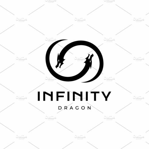 infinity dragon logo design vector cover image.