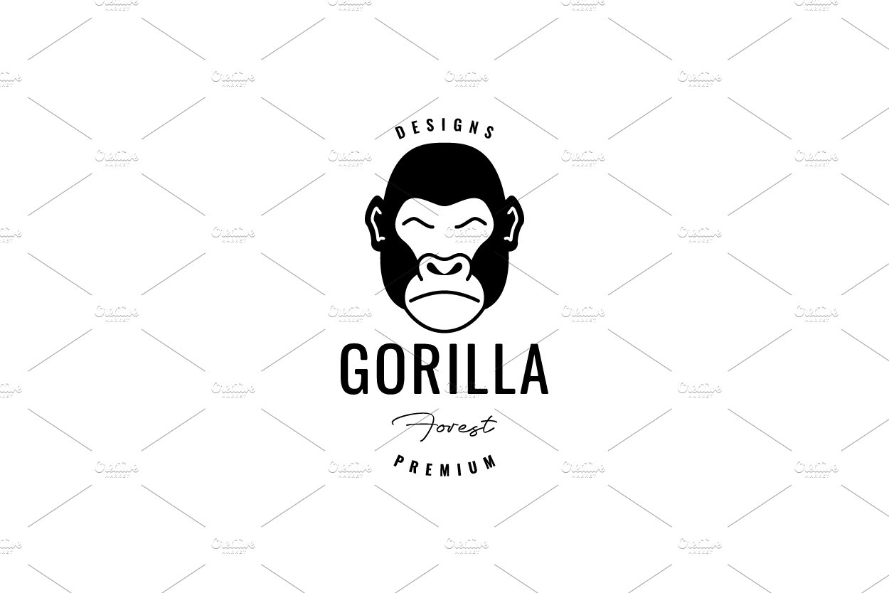 face face gorilla relax logo design cover image.