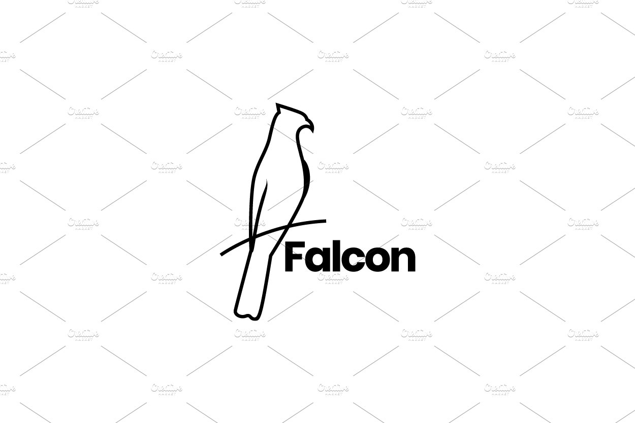 falcon with branch logo design cover image.