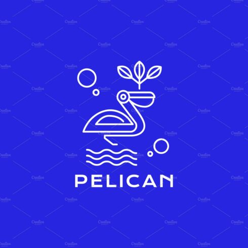 pelican bird modern line logo cover image.