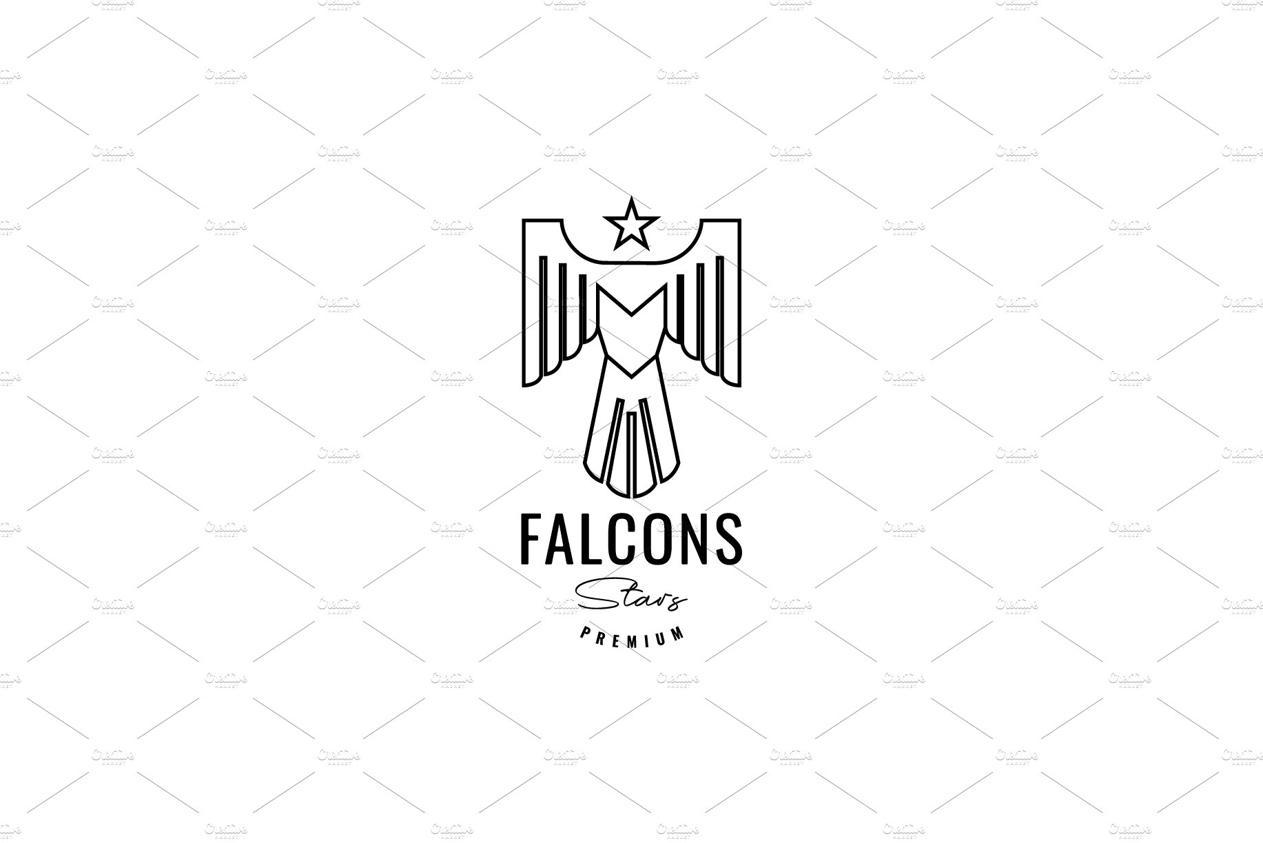 flying falcon with star logo cover image.