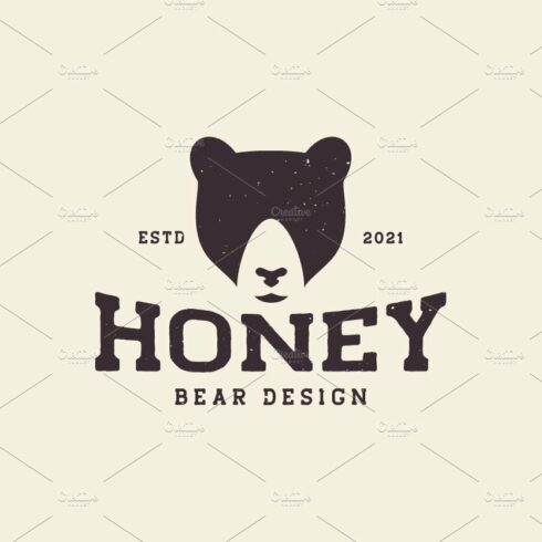 face head bear honey vintage logo cover image.
