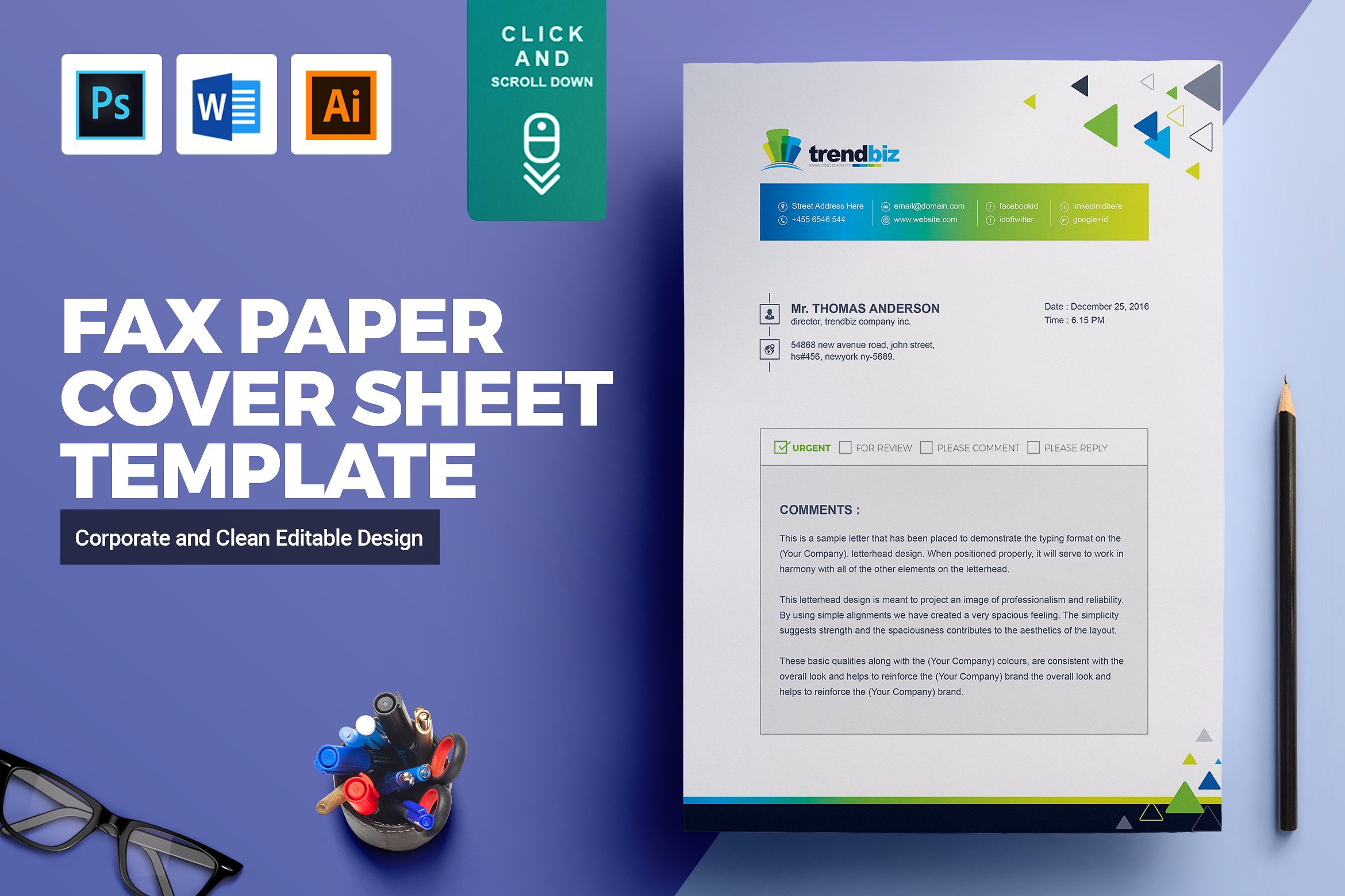 07 ms word psd eps corporate letterhead pad design template 291