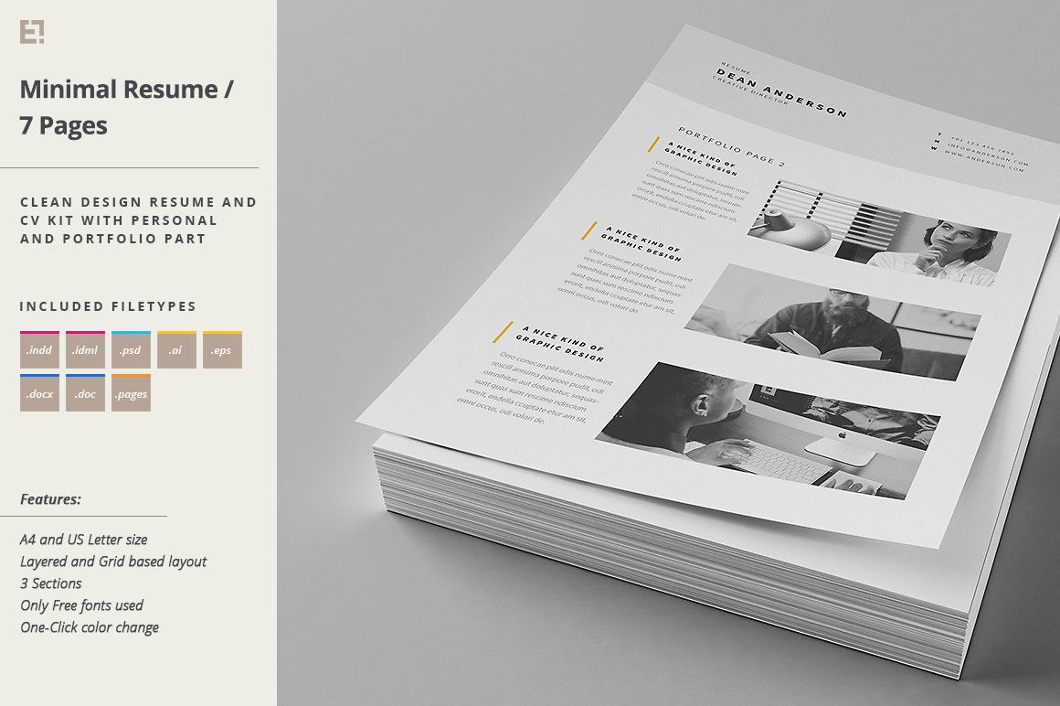 Clean and modern resume template.