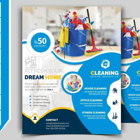 Cleaning Service Flyer Vol-01 cover image.