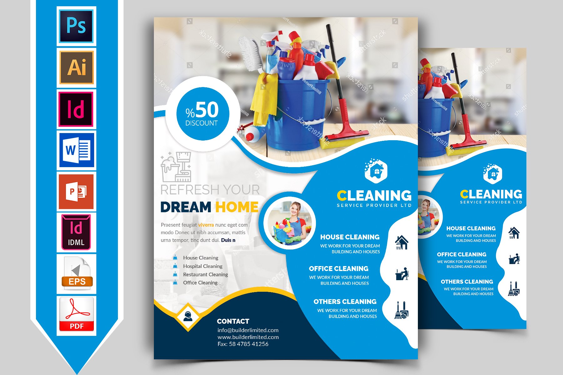 Cleaning Service Flyer Vol-01 cover image.