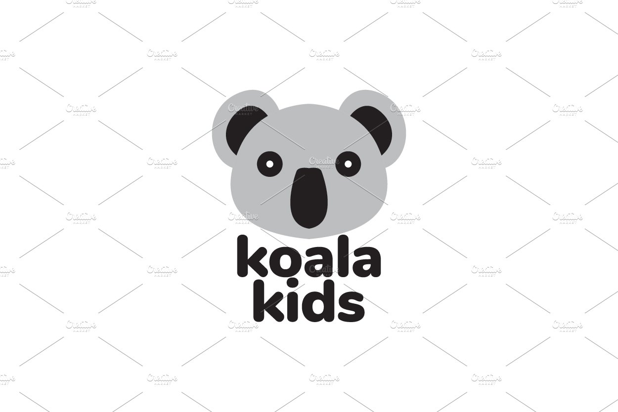 face cute koala kids shock logo cover image.
