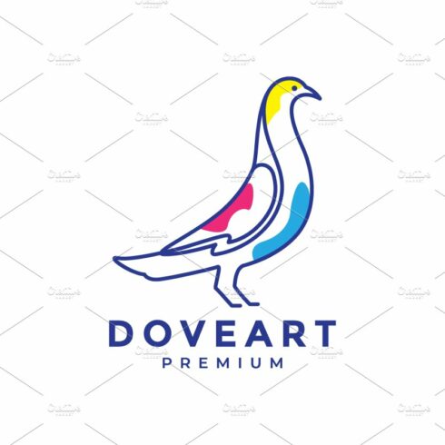 abstract colorful dove logo design cover image.