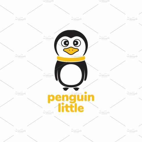 little penguin cute logo design cover image.