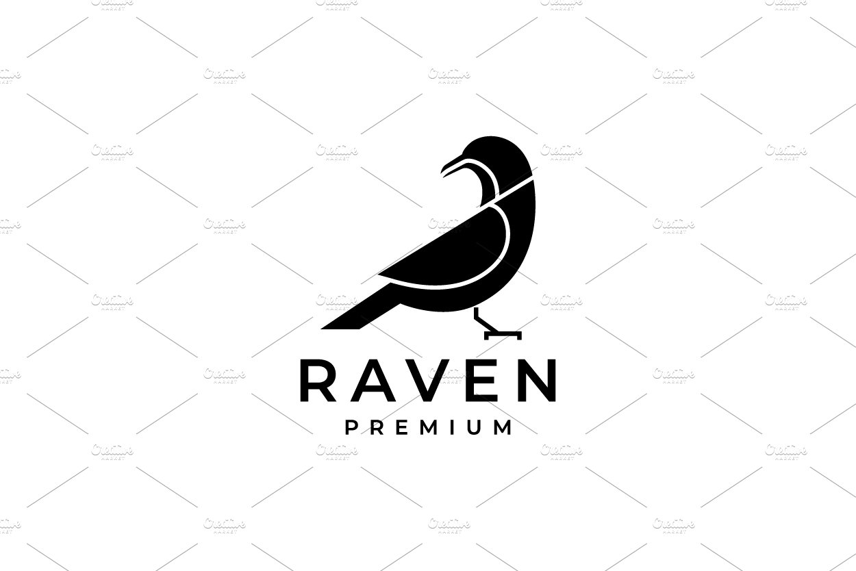 geometric raven logo design cover image.