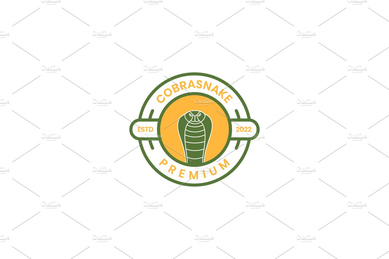 snake cobra vintage badge logo cover image.