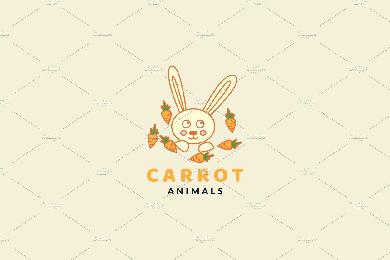 bunny or pet head with carrot cover image.
