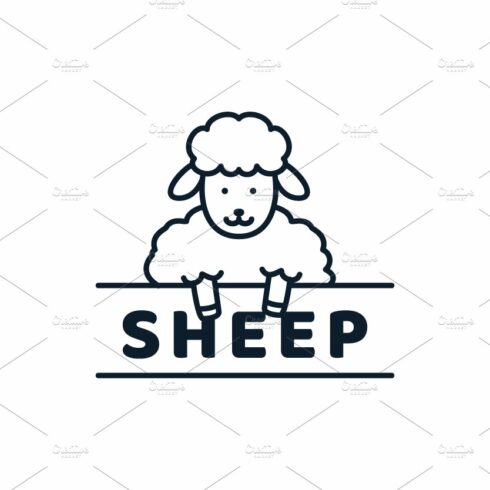 sheep  smile happy with banner cute cover image.