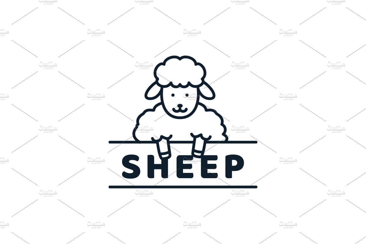 sheep  smile happy with banner cute cover image.