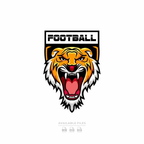football tiger logo retro style cover image.
