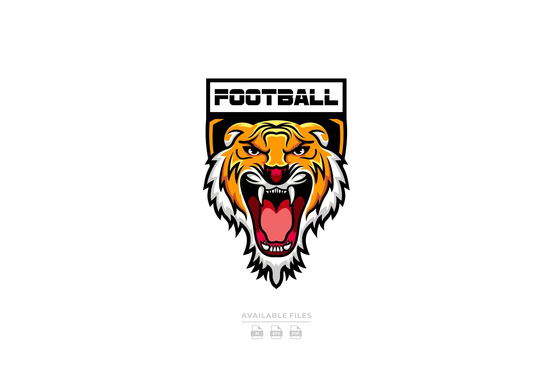 football tiger logo retro style cover image.