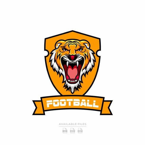 football tiger logo with shield cover image.