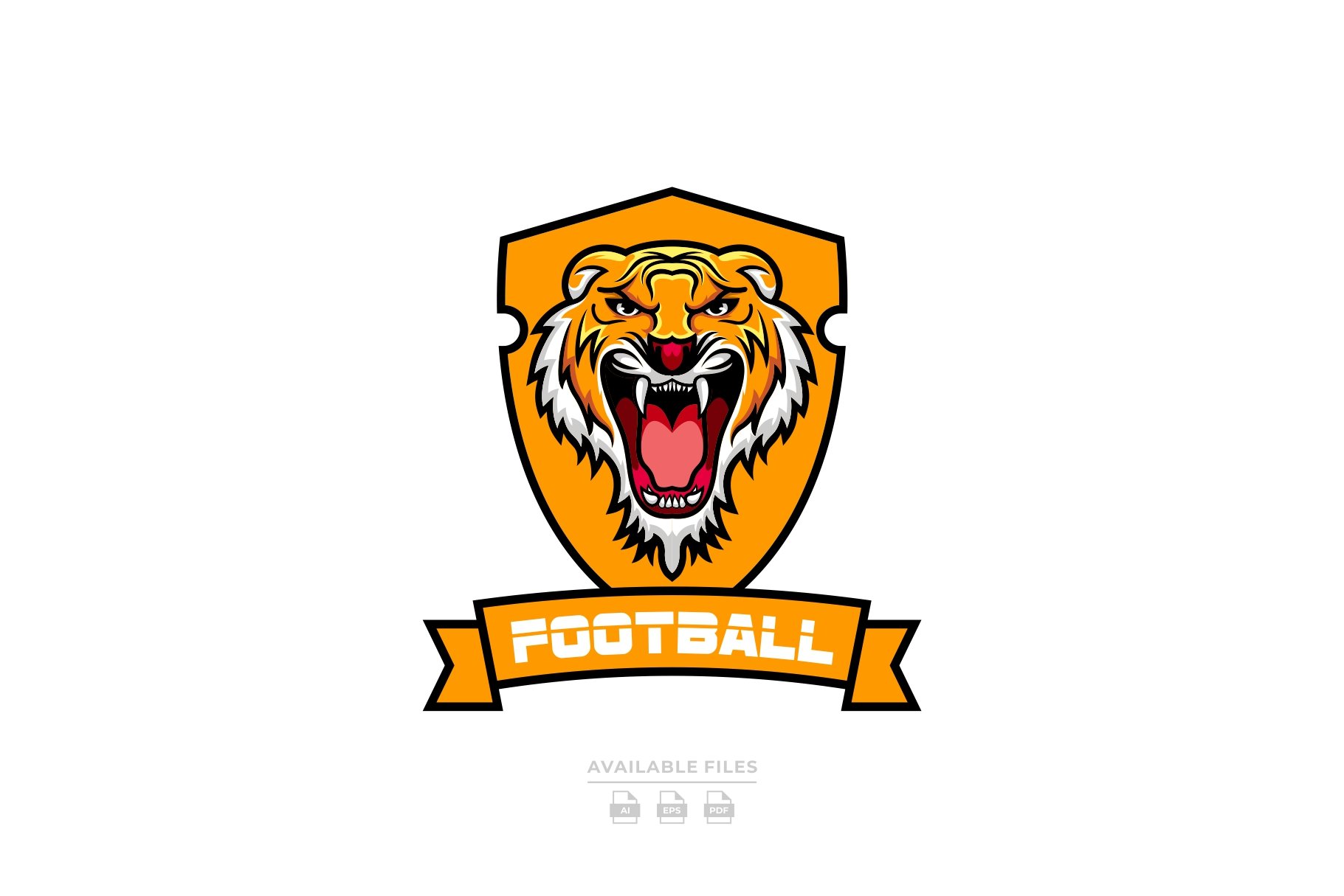 football tiger logo with shield cover image.