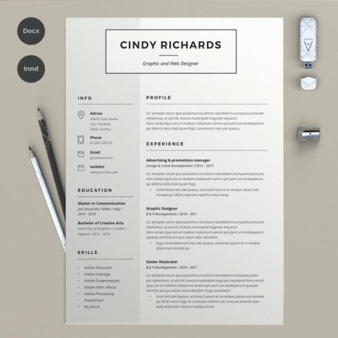 Resume Cindy (2 pages) cover image.