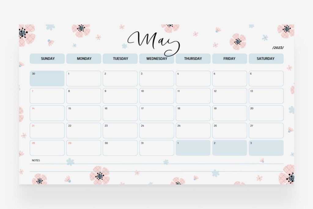 50+ Best May Calendar Templates 2023 - MasterBundles