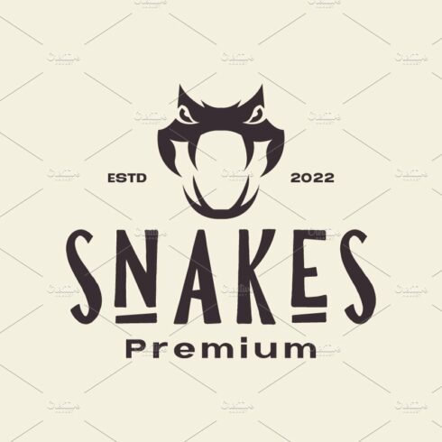 head teeth cobra snake vintage logo cover image.