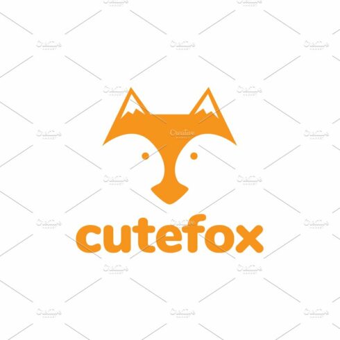 cute flat modern fox orange logo cover image.