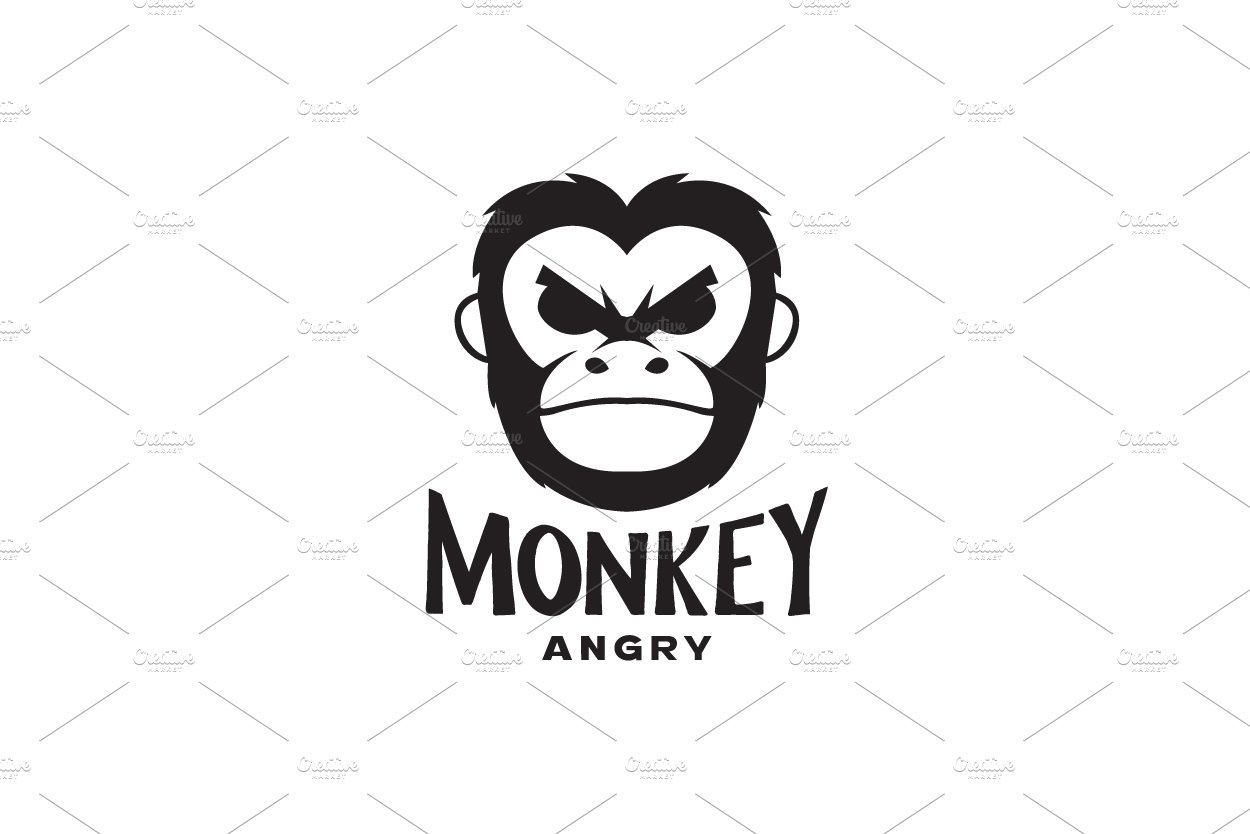 head monkey angry vintage logo cover image.