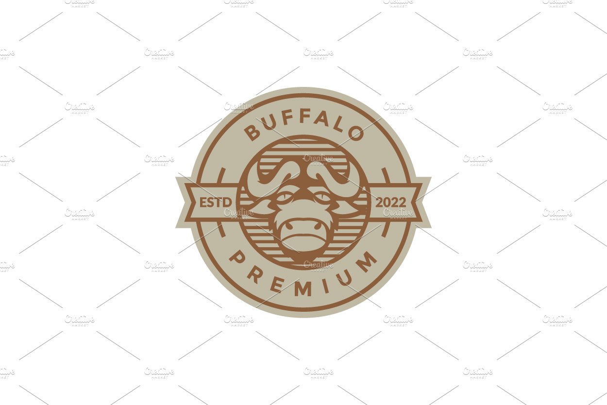 badge buffalo livestock cattle logo cover image.