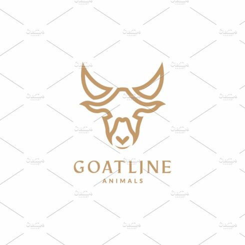 face goats lines modern logo symbol cover image.