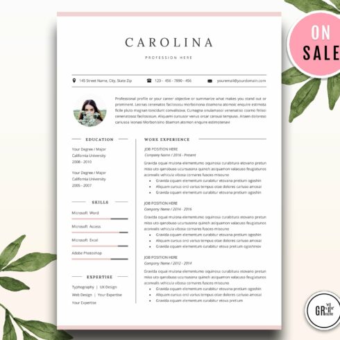 Creative Resume Template CV for Word cover image.