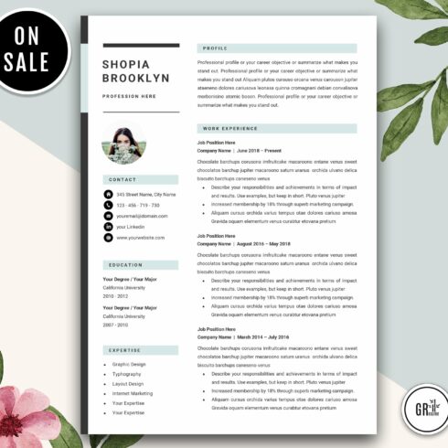 Resume Template CV Template for Word cover image.