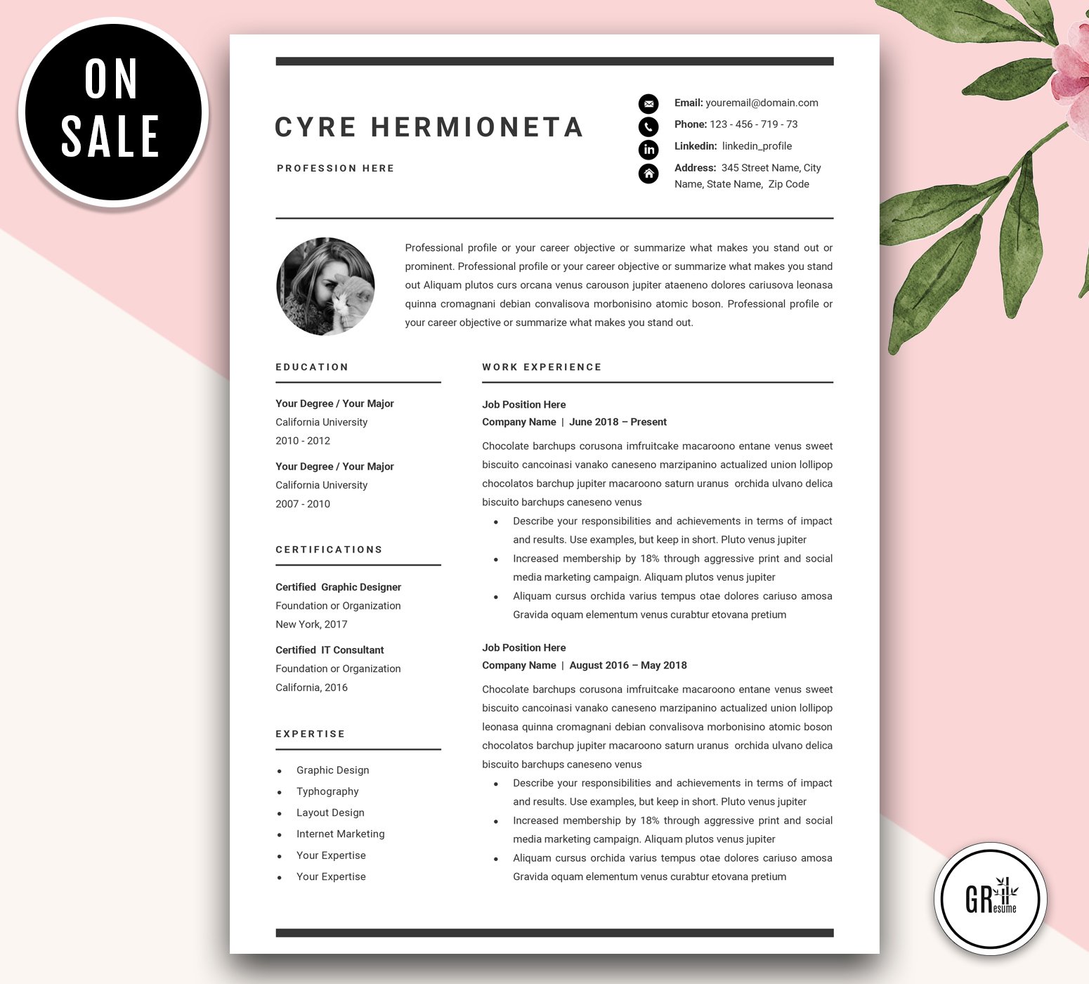 Resume Template | CV Template - 04 cover image.