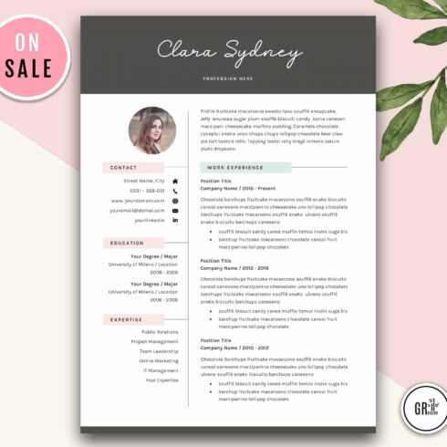 Creative Resume Template for Word cover image.