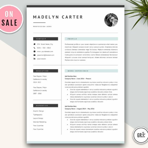 Creative Resume CV Template for Word cover image.