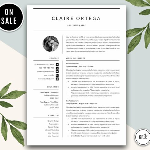 Resume CVTemplate for Microsoft Word cover image.