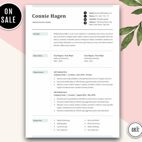 Resume Template for Word cover image.