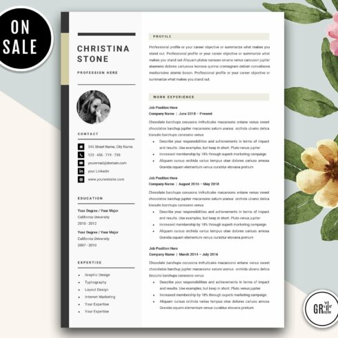 Resume template CV Template - SALE cover image.