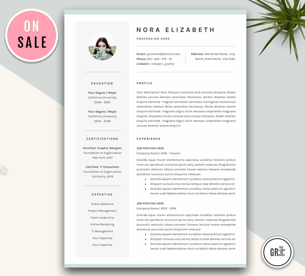 Creative Resume Cv Templates – Masterbundles