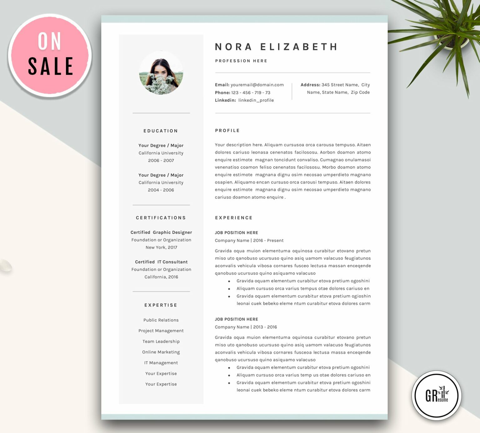 Creative Resume CV Templates – MasterBundles