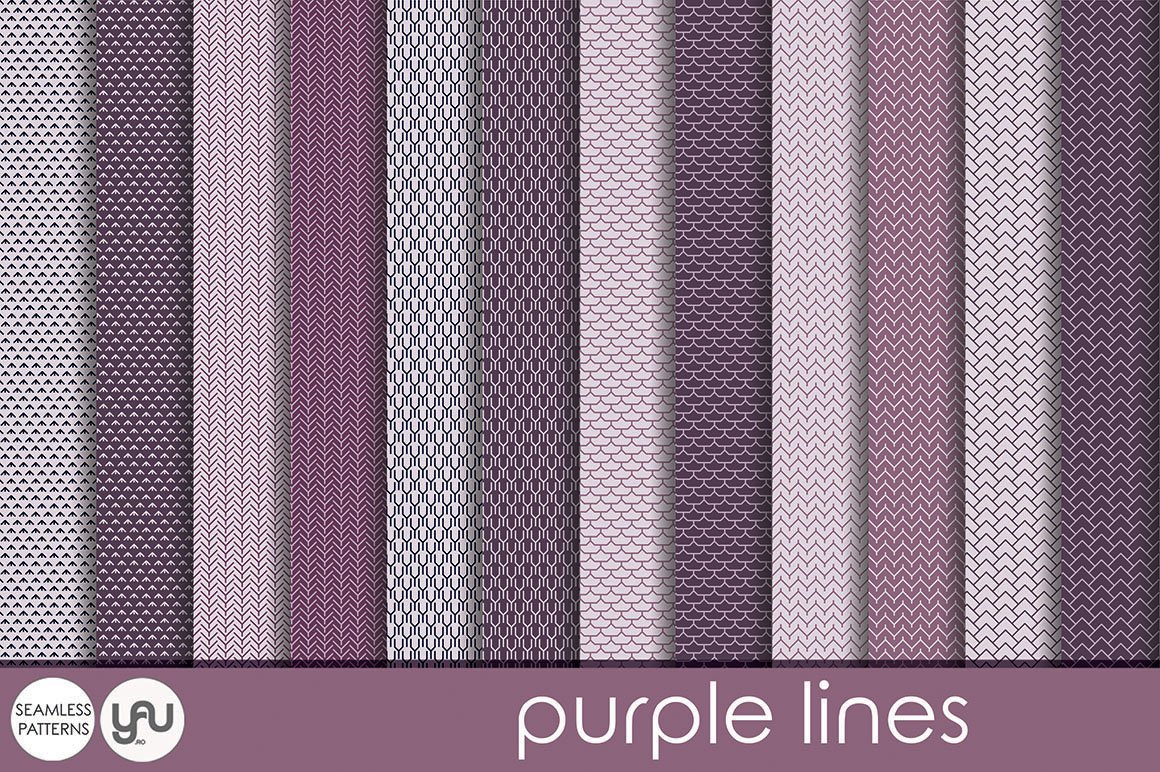 Purple digital paper: PURPLE LINES cover image.
