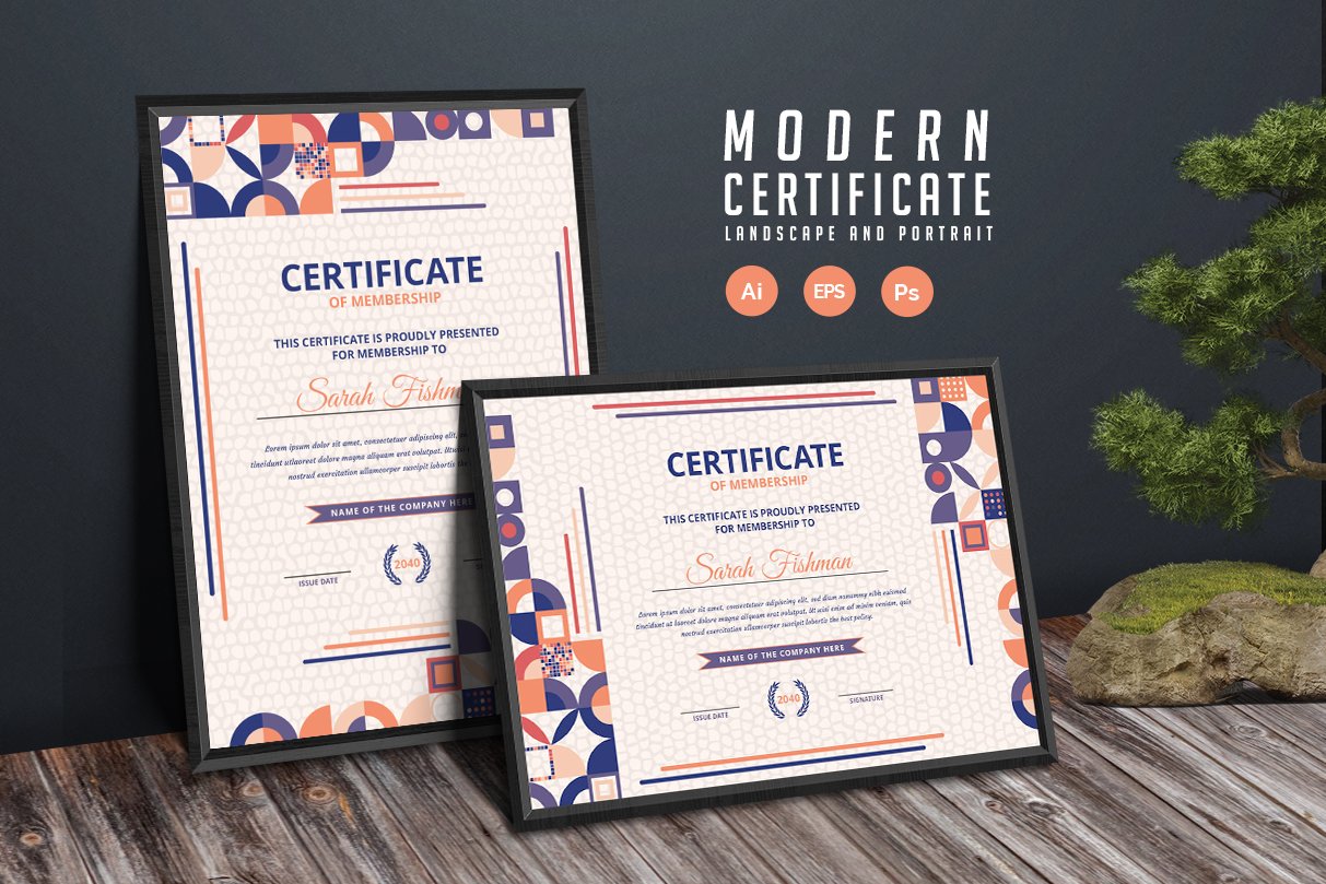 548. Modern Certificate Template cover image.