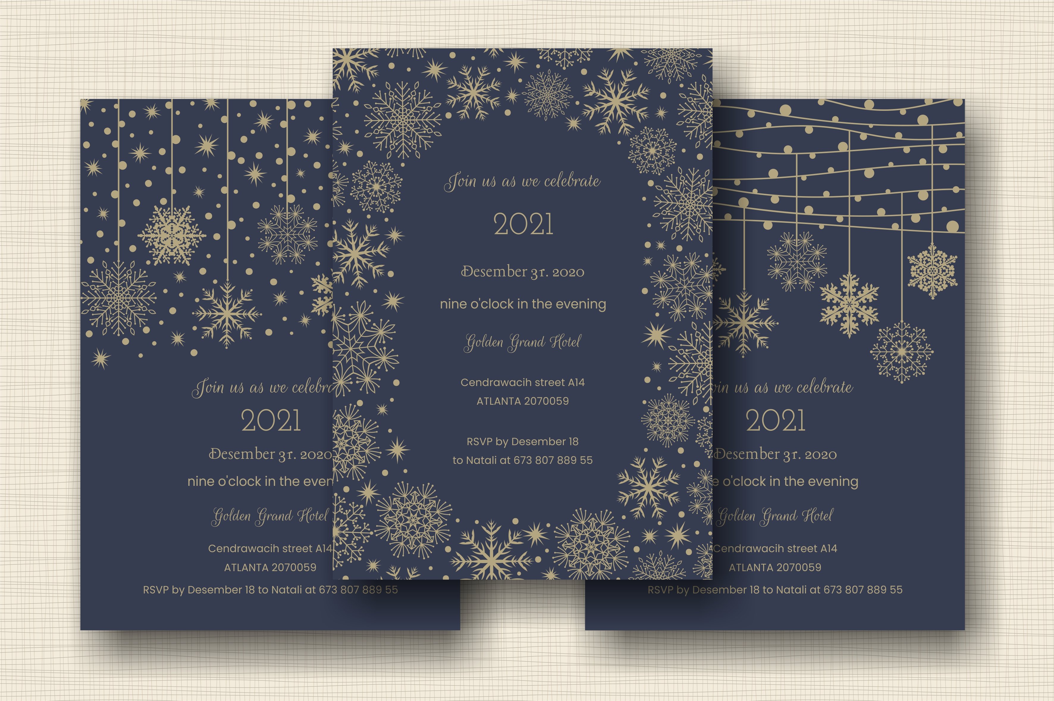 New year invitation set cover image.