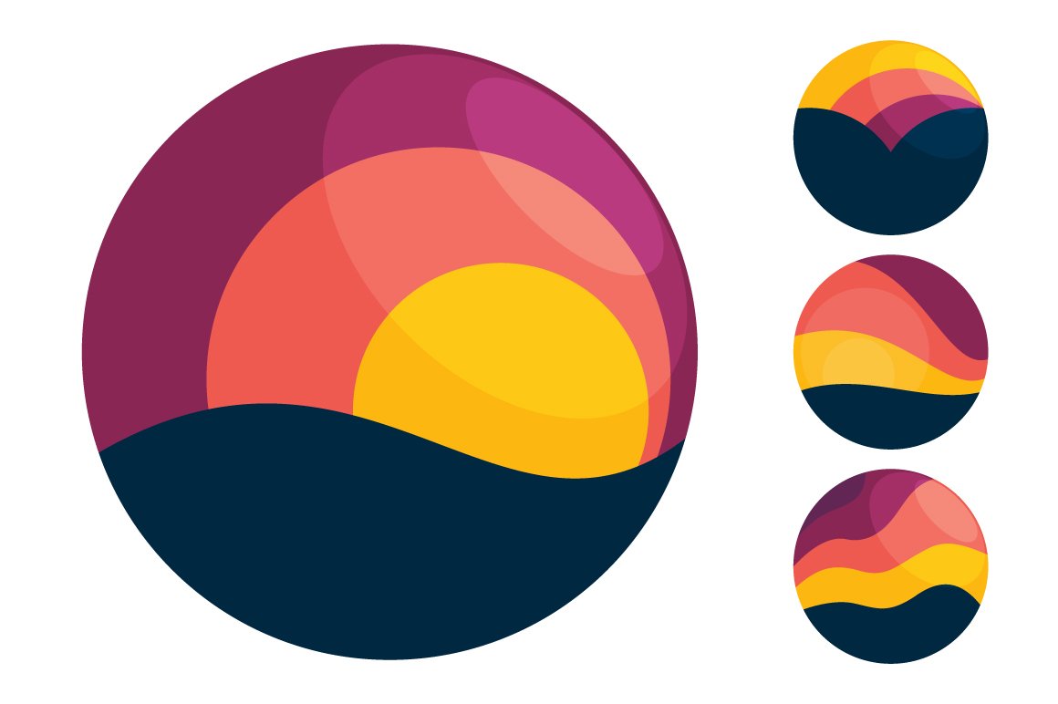 4 sunset icons cover image.