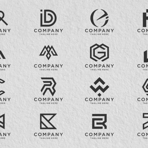 Set of monogram logo design. PART 3 cover image.