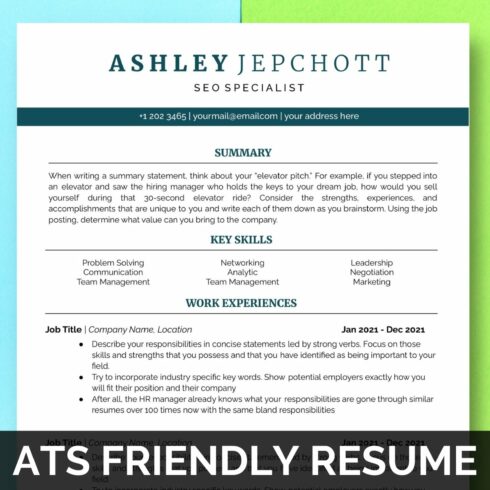 ATS friendly resume google docs cover image.