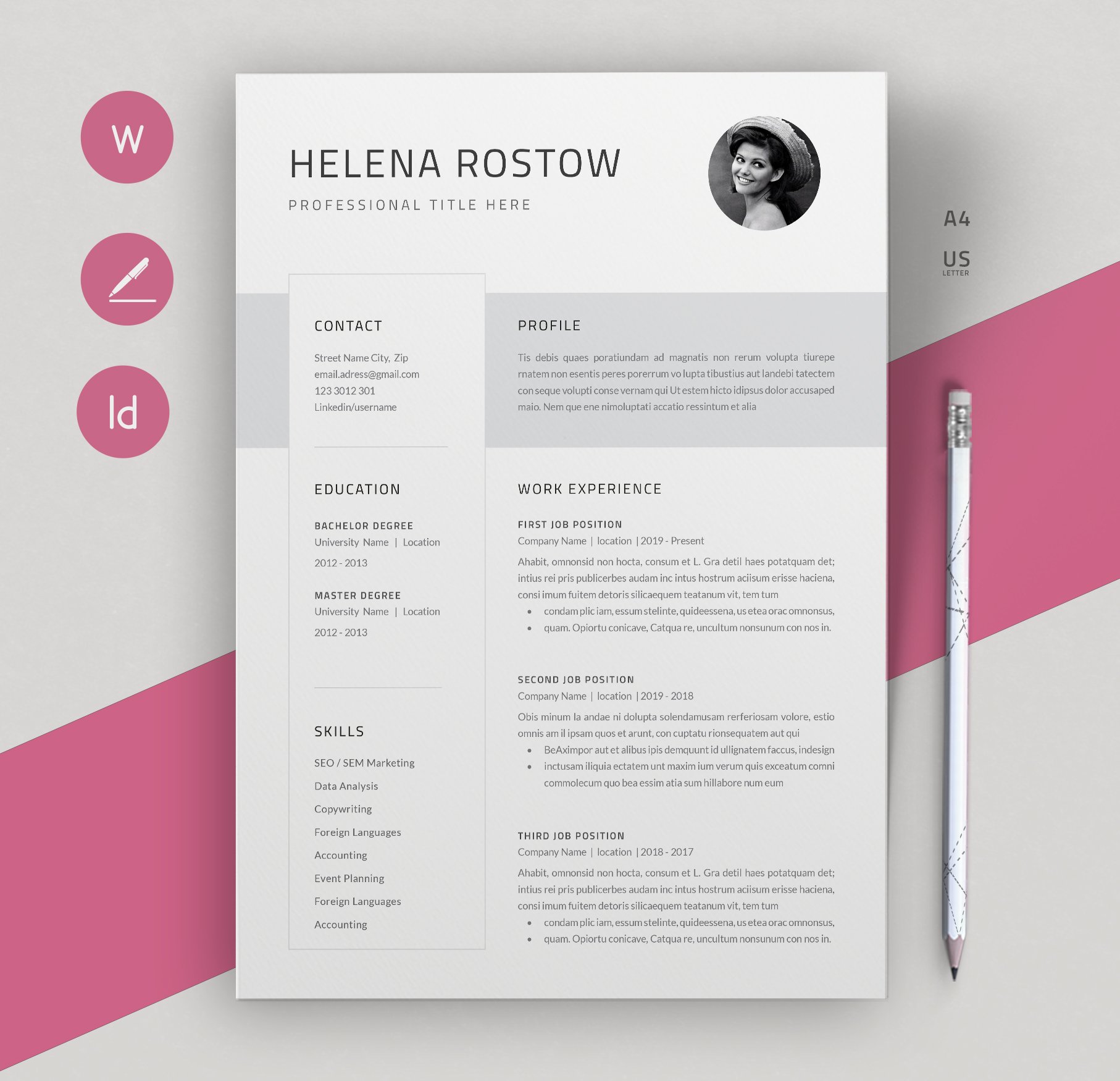 Resume Cv Template cover image.