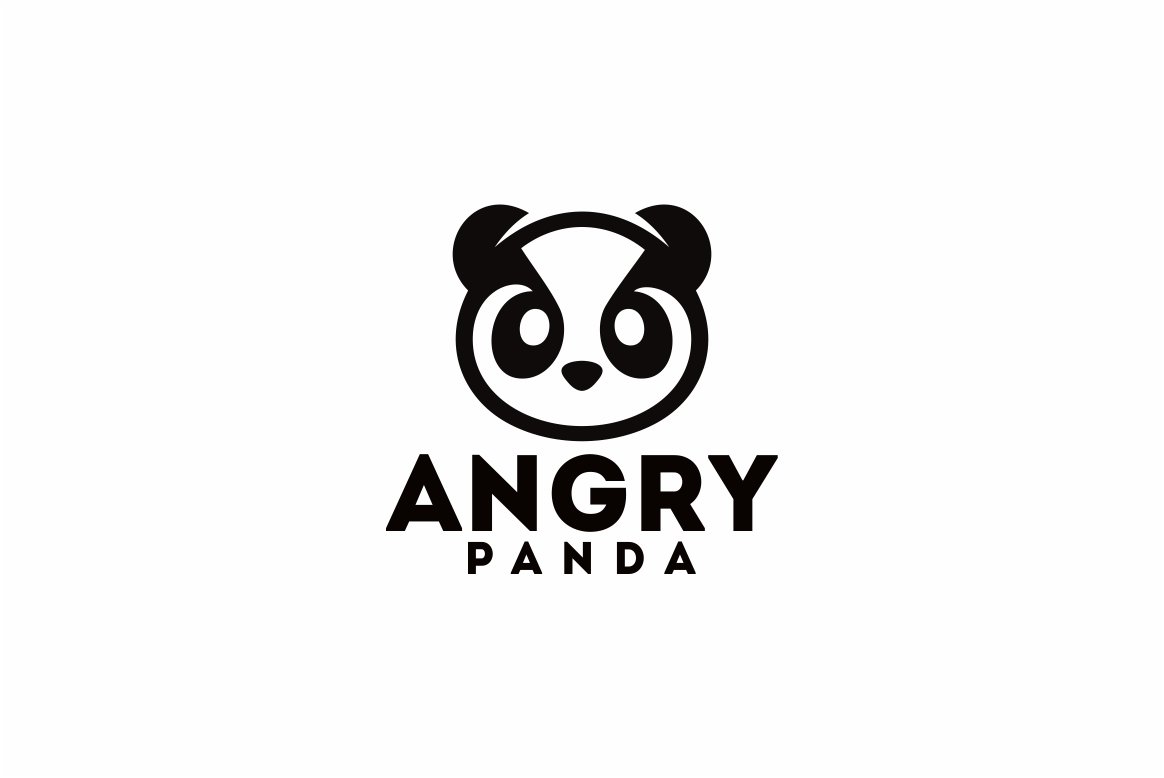 Cute Angry Panda Logo cover image.