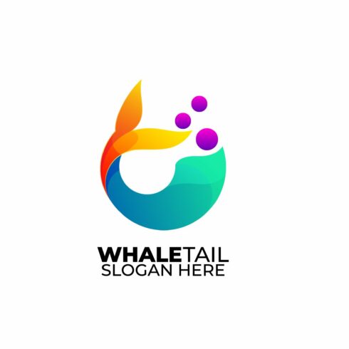 whale tail colorful gradient design cover image.