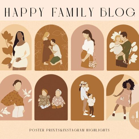 Abstract Family Mother Baby Kid Blog cover image.